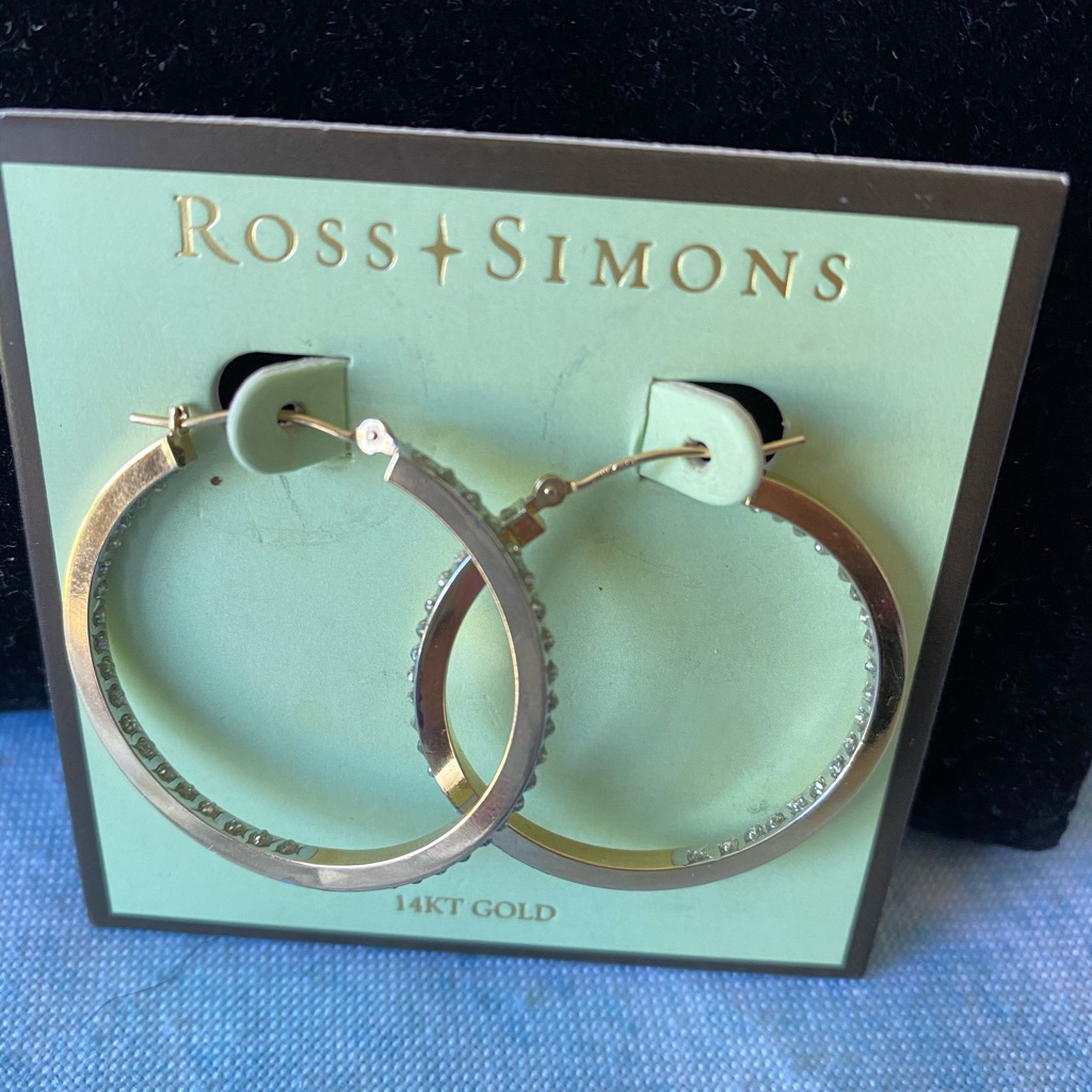 14 Kt Italian Yellow Gold Hoops